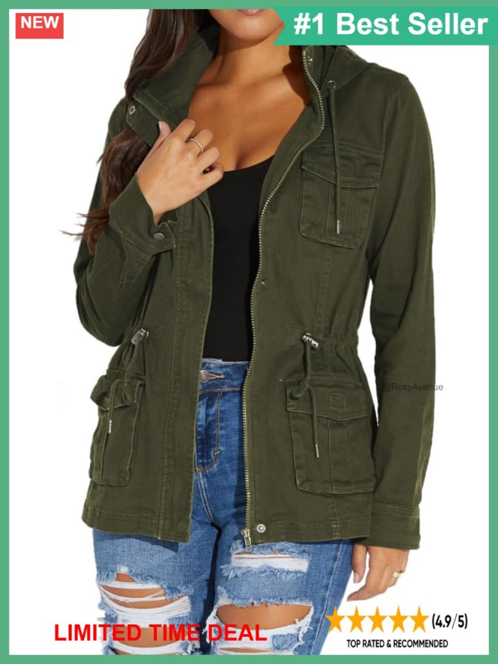 Women's Lightweight Camo Full Zip Casual Jacket